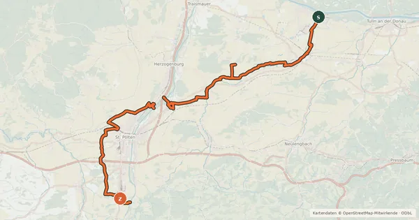 Kartenübersicht der Radroute Radweg 403