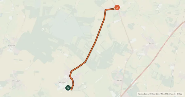 Kartenübersicht der Radroute Radweg 5