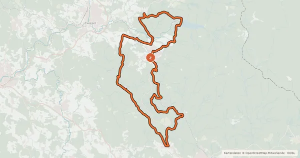 Kartenübersicht der Radroute Radweg 5 "Rund um Frauenau"