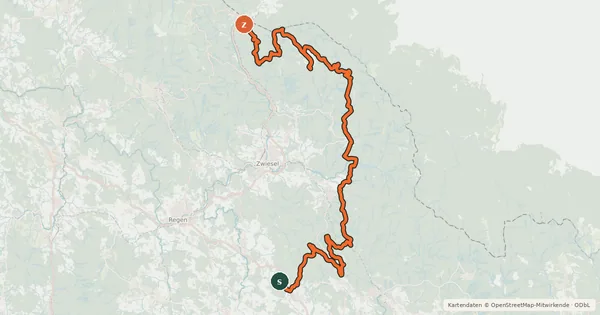 Kartenübersicht der Radroute Radweg 50