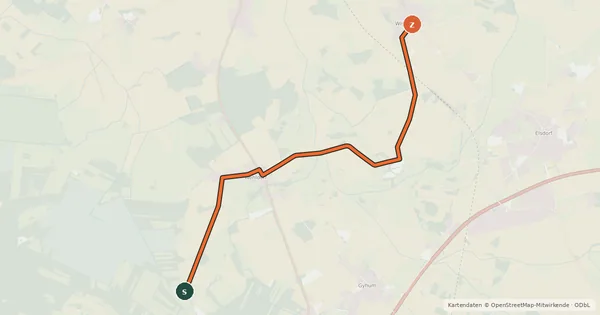 Kartenübersicht der Radroute Radweg 6