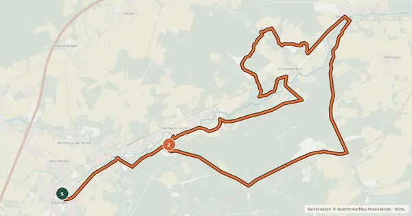 Kartenübersicht der Radroute Radweg 6 Bispingen