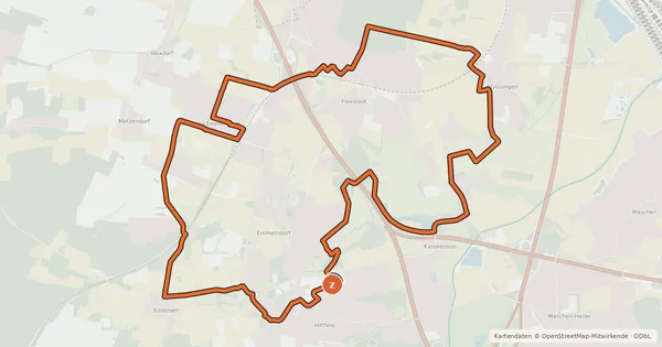 Kartenübersicht der Radroute Radweg 8