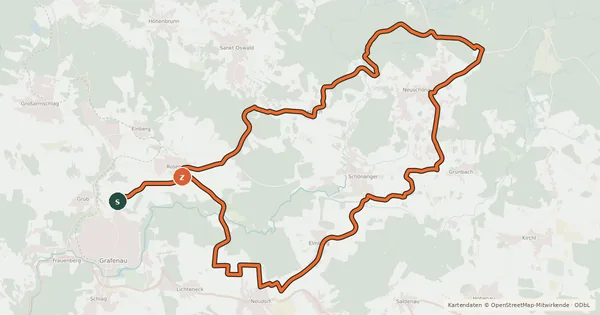 Kartenübersicht der Radroute Radweg 83