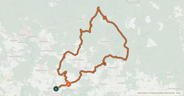 Kartenübersicht der Radroute Radweg 84