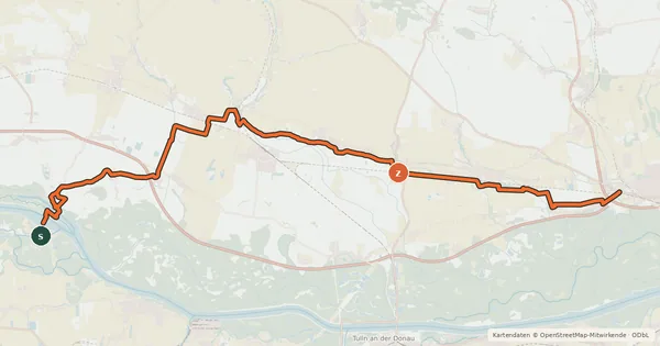 Kartenübersicht der Radroute Radweg 841