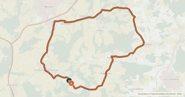Kartenübersicht der Radroute Radweg 85