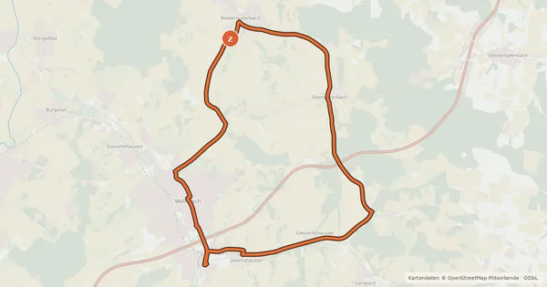 Kartenübersicht der Radroute Radweg 87b