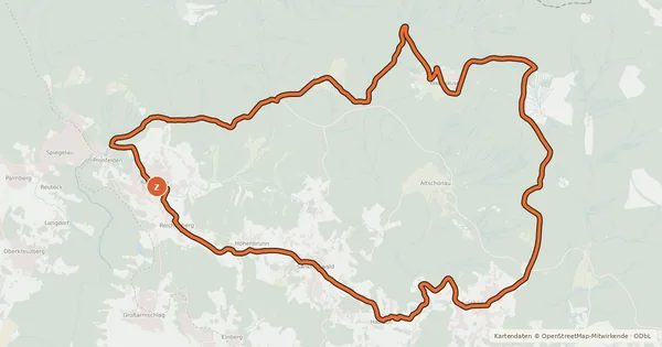 Kartenübersicht der Radroute Radweg 92