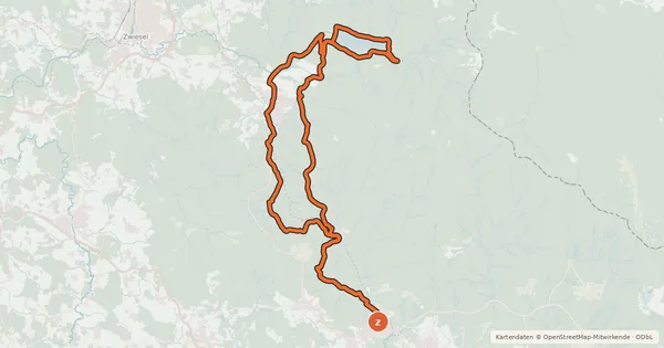 Kartenübersicht der Radroute Radweg 99