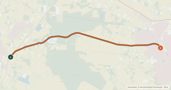Kartenübersicht der Radroute Radweg alte Bahnlinie Steinfurt-Metelen
