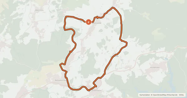 Kartenübersicht der Radroute Radweg Crinitzberg