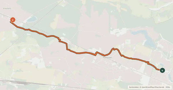 Kartenübersicht der Radroute Radweg der Sympathie