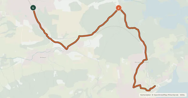 Kartenübersicht der Radroute Radweg E5 - Bad Endorf