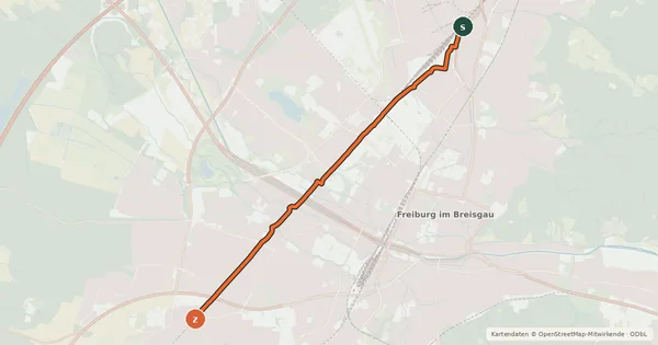 Kartenübersicht der Radroute Radweg FR2