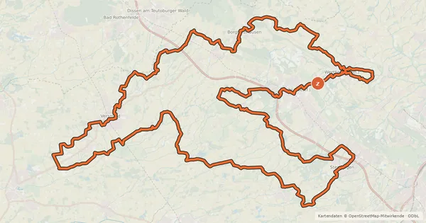 Kartenübersicht der Radroute Radweg für Genießer, Hauptroute