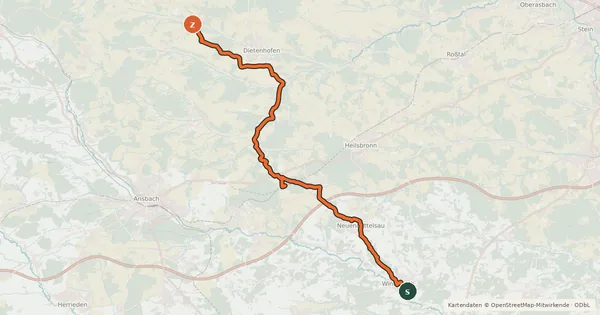 Kartenübersicht der Radroute Radweg für Genießer – Südtour