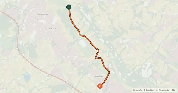 Kartenübersicht der Radroute Radweg für Genießer, Verbindungsweg 1