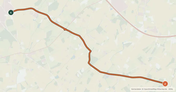 Kartenübersicht der Radroute Radweg für Genießer, Verbindungsweg 2