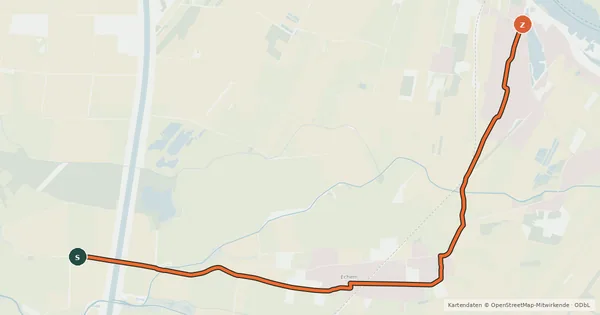 Kartenübersicht der Radroute Radweg Lauenburg-Lüneburg