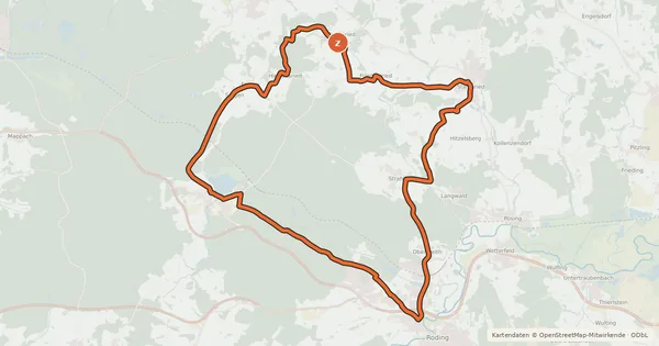 Kartenübersicht der Radroute Radweg Nr. 23