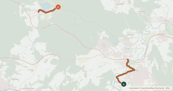Kartenübersicht der Radroute Radweg Nr. 24