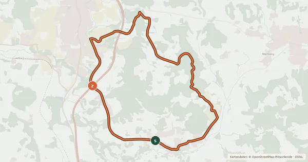 Kartenübersicht der Radroute Radweg rund um den Buchberg