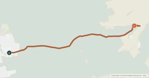 Kartenübersicht der Radroute Radweg Schmellerforst