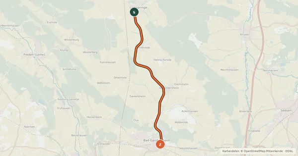 Kartenübersicht der Radroute Radweg zur Kunst 4