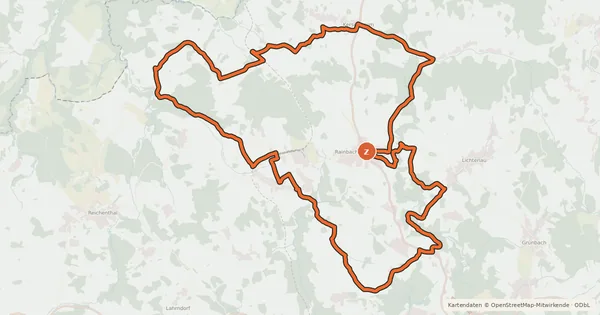 Kartenübersicht der Radroute Rainbach Runde 100