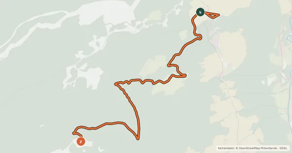 Kartenübersicht der Radroute Raitiseralmweg