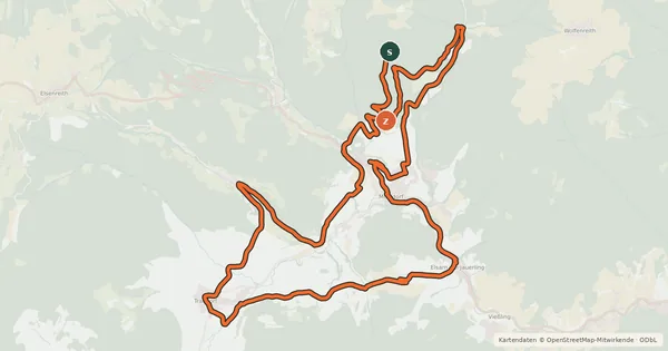 Kartenübersicht der Radroute Ranna Strecke
