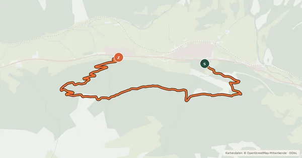 Kartenübersicht der Radroute Rauthwald