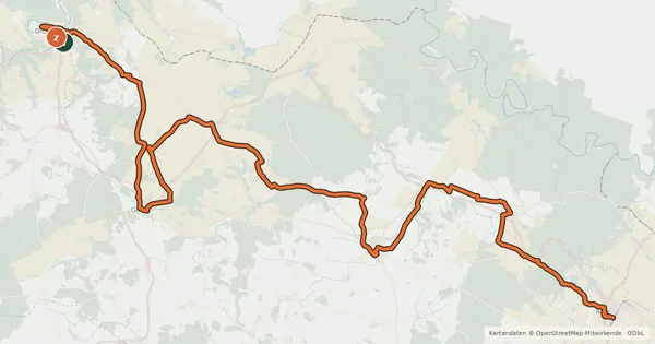 Kartenübersicht der Radroute Reblausexpress Radweg