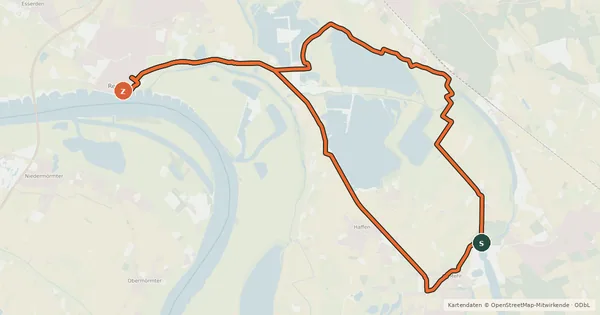 Kartenübersicht der Radroute Reeser Planetenroute