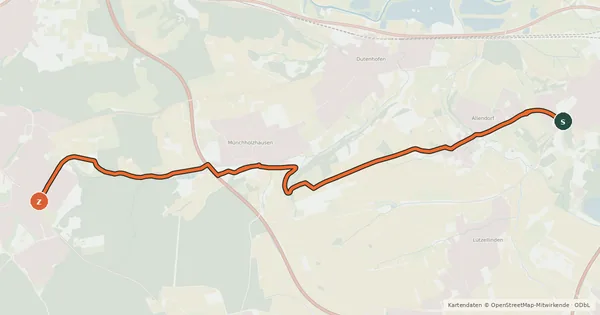 Kartenübersicht der Radroute Regionalweg 11 Gießen-Richtung Wetzlar