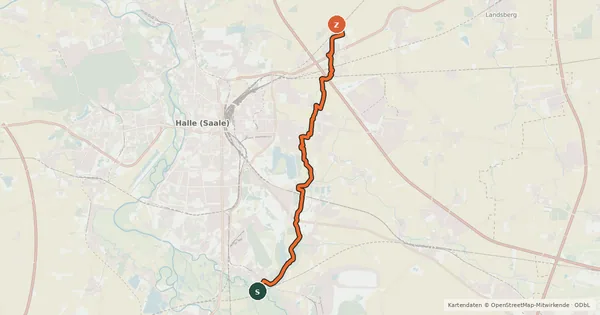 Kartenübersicht der Radroute Reideradweg