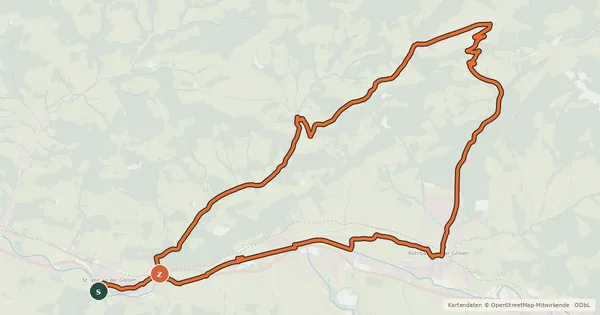 Kartenübersicht der Radroute Reisalpenblick Strecke