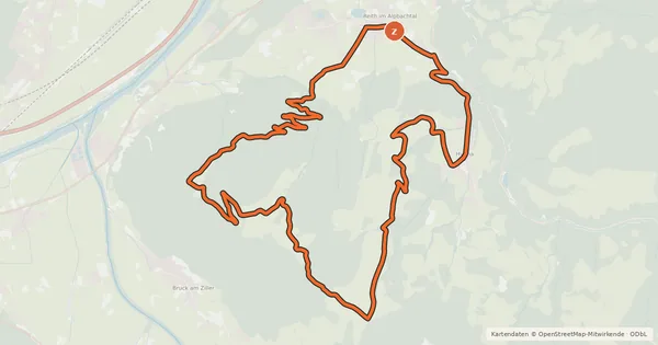 Kartenübersicht der Radroute Reither Kogel
