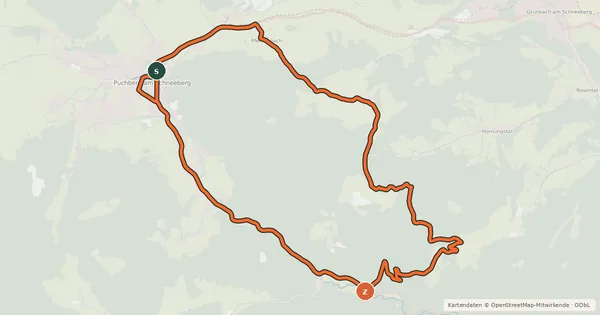 Kartenübersicht der Radroute Reitzenbergstrecke