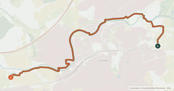 Kartenübersicht der Radroute Remsufer-Weg