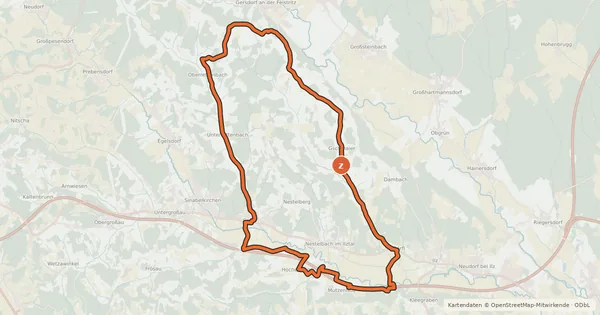 Kartenübersicht der Radroute Rettenbachtour