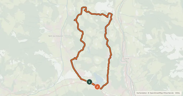 Kartenübersicht der Radroute Rettenberg Runde