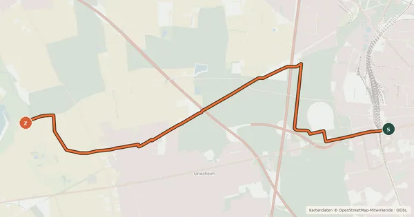 Kartenübersicht der Radroute Rhein-Main-Vergnügen Route 10