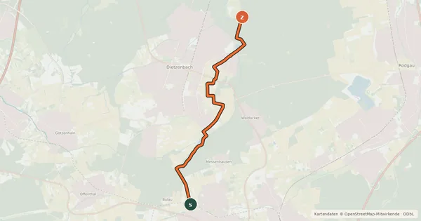 Kartenübersicht der Radroute Rhein-Main-Vergnügen Route 1a