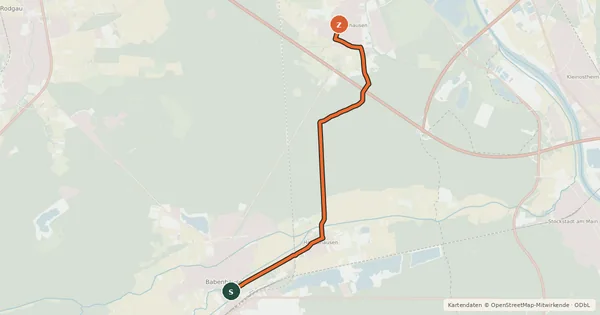 Kartenübersicht der Radroute Rhein-Main-Vergnügen Route 5/9