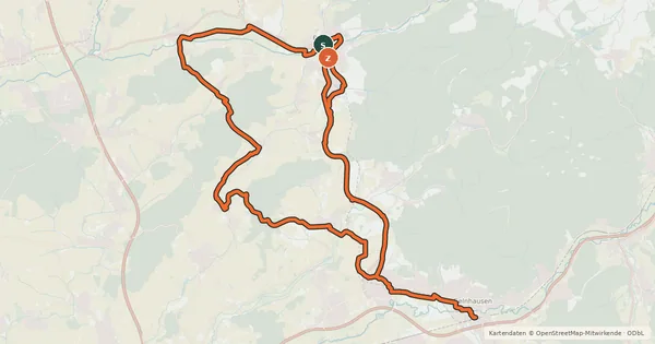 Kartenübersicht der Radroute Rhein-Main-Vergnügen Route 6