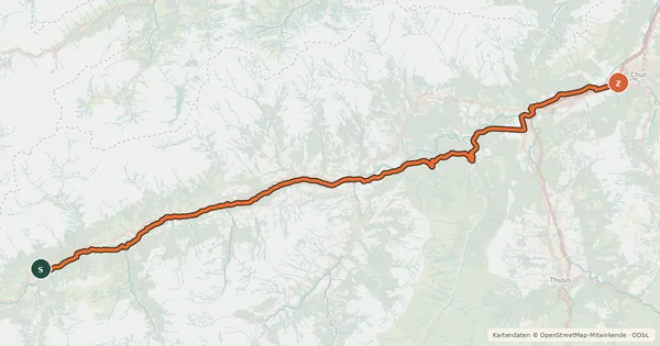 Kartenübersicht der Radroute Rhein-Route