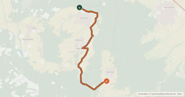 Kartenübersicht der Radroute Rheinbach (14) - Rheinbach (21)