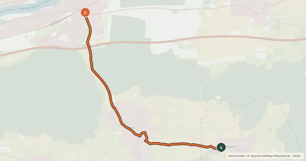 Kartenübersicht der Radroute Rheinfelden-Maisprach